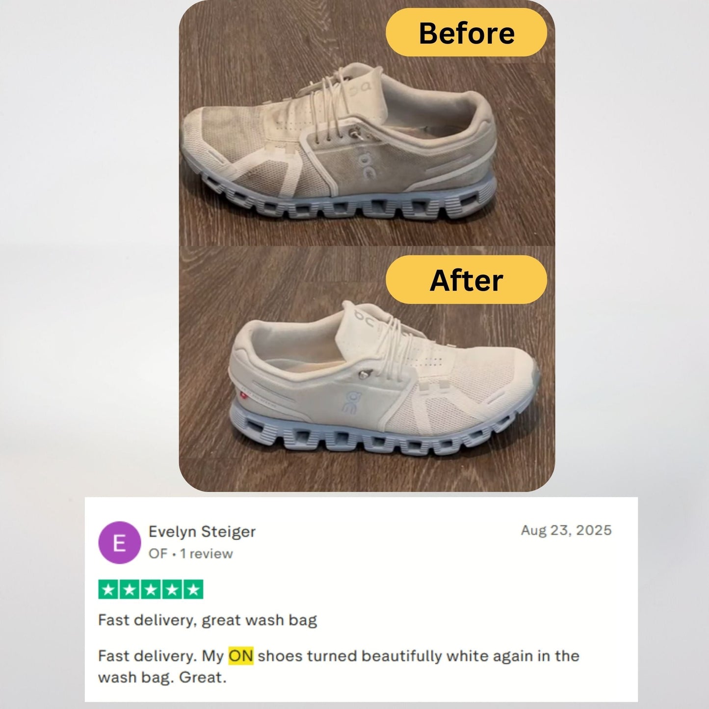 Shoe Laundry Bag - Clean Shoes & Safe Washing®